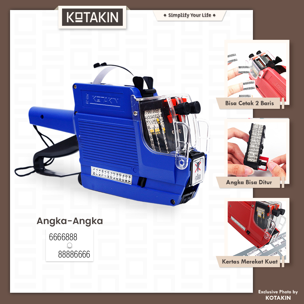 Alat Label Harga 2 Baris Angka-Angka